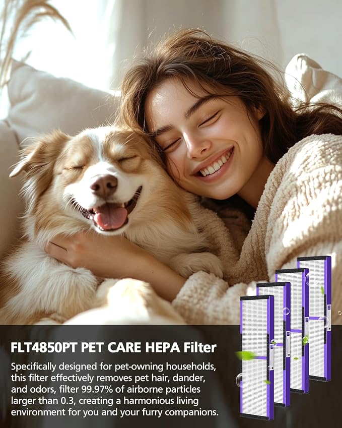 4 Pack FLT4850PT True HEPA PET CARE Filter B Replacement Compatible