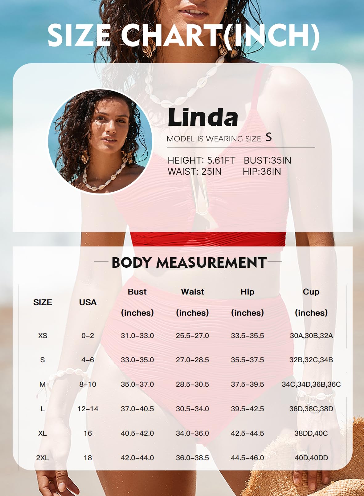 Herseas Metal U-Wired Bikini Set for Women Spaghetti Straps Curvy Bathing Suit High Cut Out 2 Piece Popular Swimsuit Push Up Cutout Beach Outfits Swimwear Dusty Pink X-Small