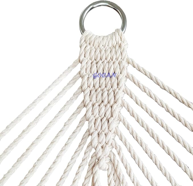 Double Hammock with Quilted Fabric and Spreader Bars,Longer and Sturdier,Quality Hammocks for Outdoor Indoor Patio Yard