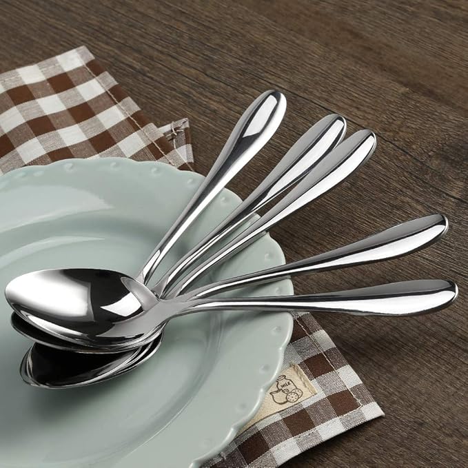 Eslite 12-Piece Tablespoons,Stainless Steel Extra-Large Dinner Spoons Set,7.8-Inches