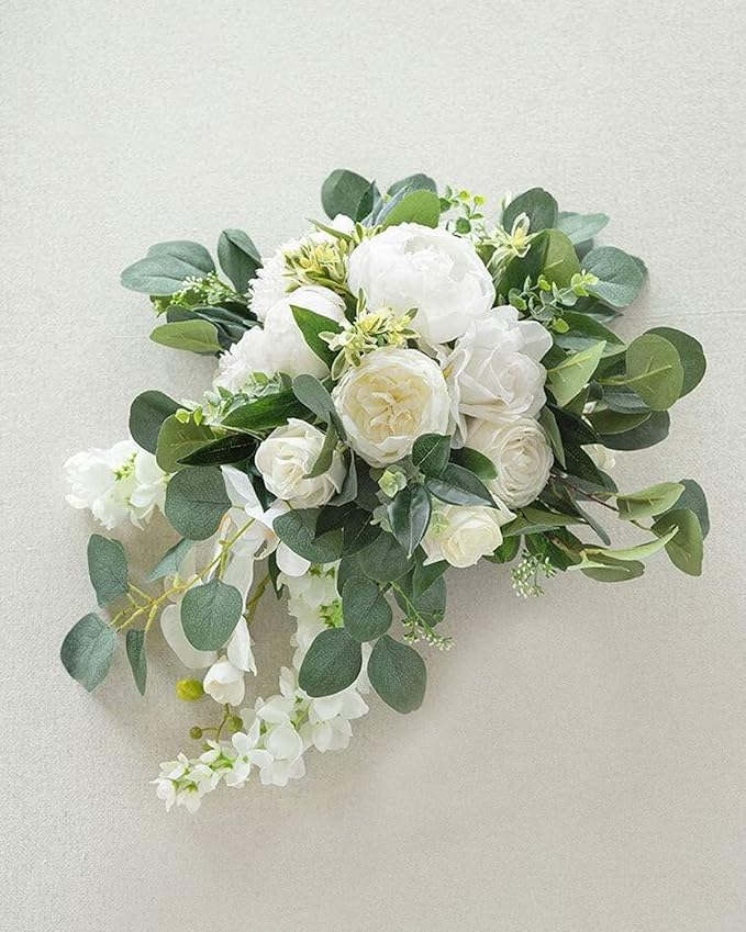 Beferr 18pcs Eucalyptus Stems Bulk Faux Silver Dollar Eucalyptus Leaves Plant Branches Artificial Greenery Stems for Flower Arrangements Home Decor Indoor