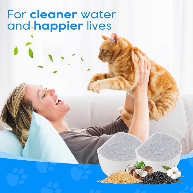 Replacement Carbon Filters for Drinkwell, Cat Water Fountain Filter, Dog Pet
