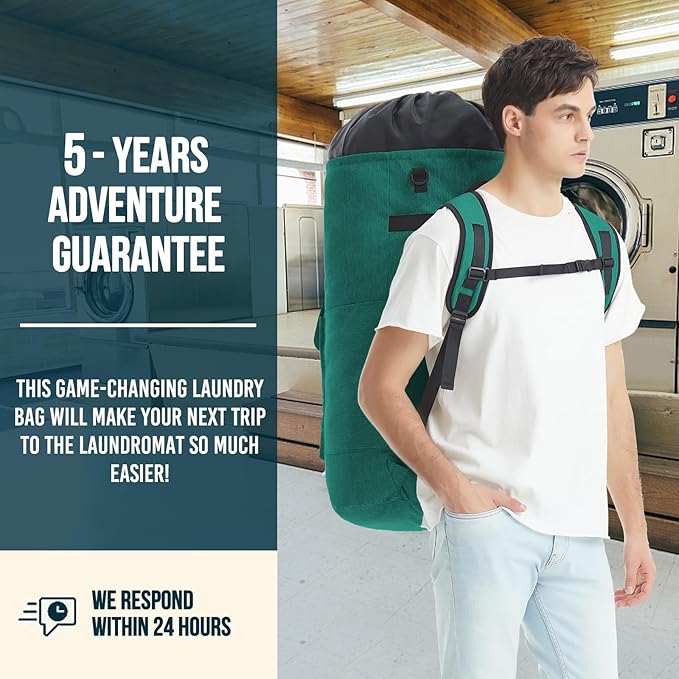 Laundry Backpack with Shoulder Straps,Laundry Bag Extra Large 115L,Laundry Backpack Heavy Duty with 4 Pockets, College Laundry Bags for Dorm Room, Sturdy Clothes Hamper Bags,Laundry Hamper Bag XXL