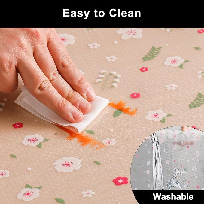 Cooyes Shelf Liner – Premium Non-Adhesive Cabinet & Drawer Liner for Kitchen – Waterproof Shelf Paper with Modern Pattern – Durable EVA Cabinet Mat – Easy to Cut (17.5" W x 78.7" L)
