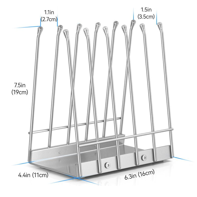 Josmimic Reusable Bags Drying Rack, Plastic Bags Dryer for Ziplock Lerine Silicone Gallon, Snack, Sandwich Storage Bags, Silver
