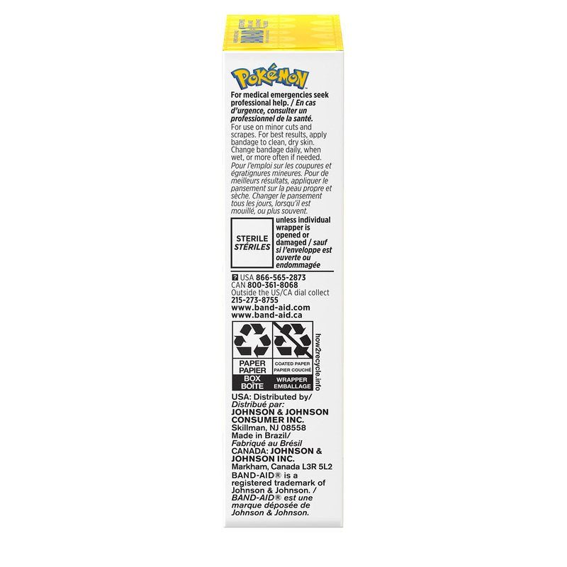 Band-Aid Adhesive Bandages, 20 ct, Pack of 2 | Pokémon Characters | for Kids | Assorted Sizes