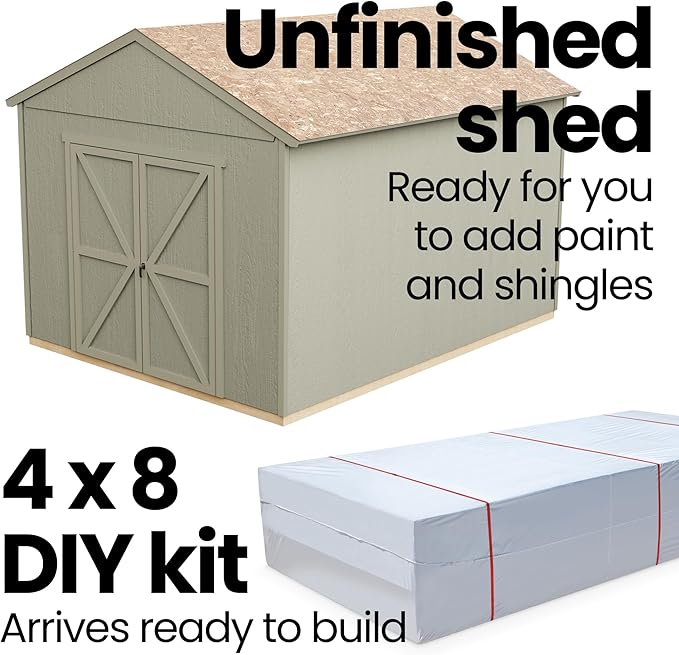 Handy Home Products Astoria 12x20 Do-It-Yourself Wooden Storage Shed with Floor Kit- Does not Include Paint or Roofing Shingles