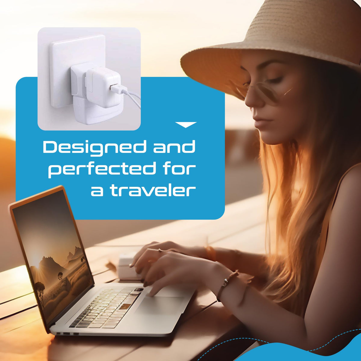 Ceptics South Africa, Namibia Travel Adapter Plug with Dual Usa Input - Type M - Ultra Compact - Safe Grounded Perfect for Cell Phones, Laptops, Camera Chargers and More 3 Pack (CT-10L)