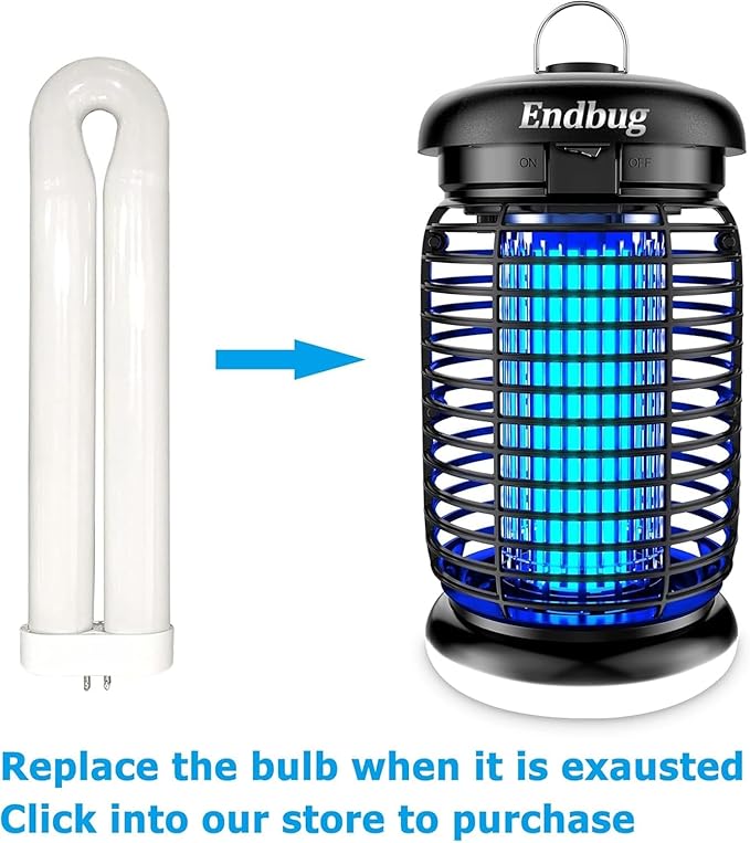 Endbug Bug Zapper, Bug Zapper Outdoor Indoor with LED Light, Electric Mosquito Zapper Fly Zapper, Waterproof Mosquito Killer Insect Zapper Fly Trap for Outside Patio Garden Backyard Home