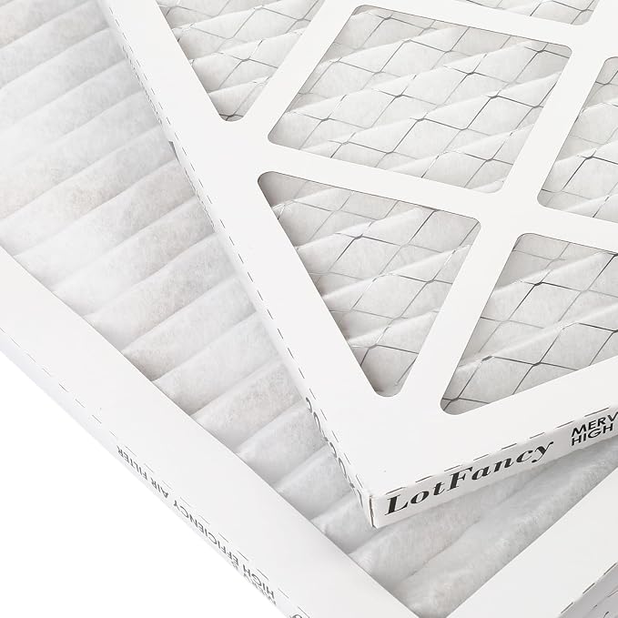 LotFancy 20x20x1 Air Filter MERV 8 4-Pack, Electrostatic Pleated Furnace & AC