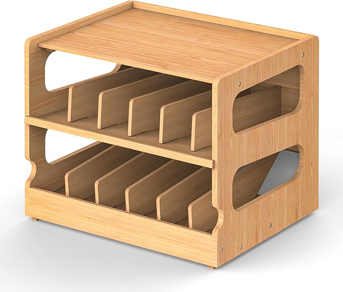 Stackable Bamboo Cat Food Can Organizer, Cat Canned Food Organizer Storage