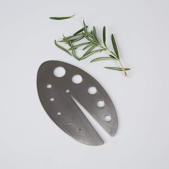 Herb Stripper Tool, Stainless Steel Herb Leaf Zipper for Kale, Chard, Collard Greens, Rosemary and Thyme