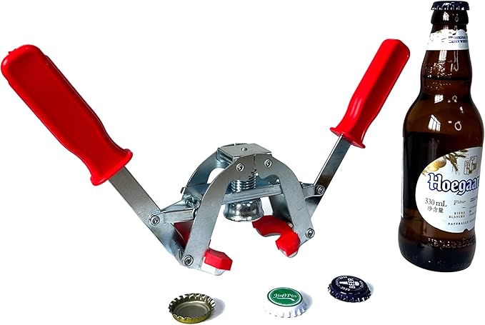 WENNING Manual Beer Bottle Capper Tool with 150 count Beer Bottle Caps,26mm Beer Corking Machine for Home Brewing(Crown Cap WN005)
