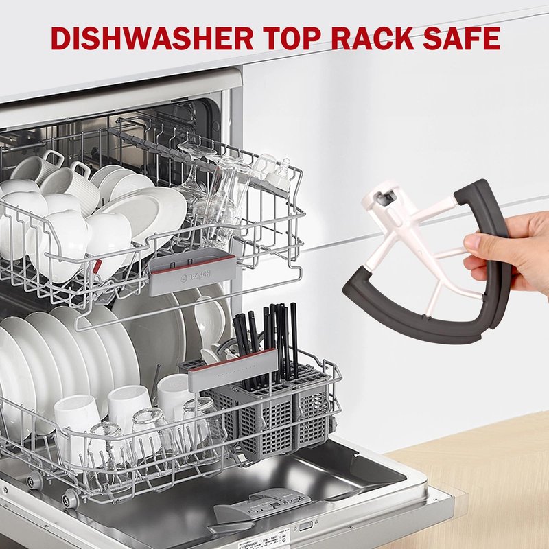 Flex Edge Beater for KitchenAid 4.5/5 Qt Tilt-Head Mixer – Flexible Silicone Edge kitchen aid paddle attachments, Auto-Scrape Bowl Scraper, For Kitchen Aid Accessories and Attachments (Gray)