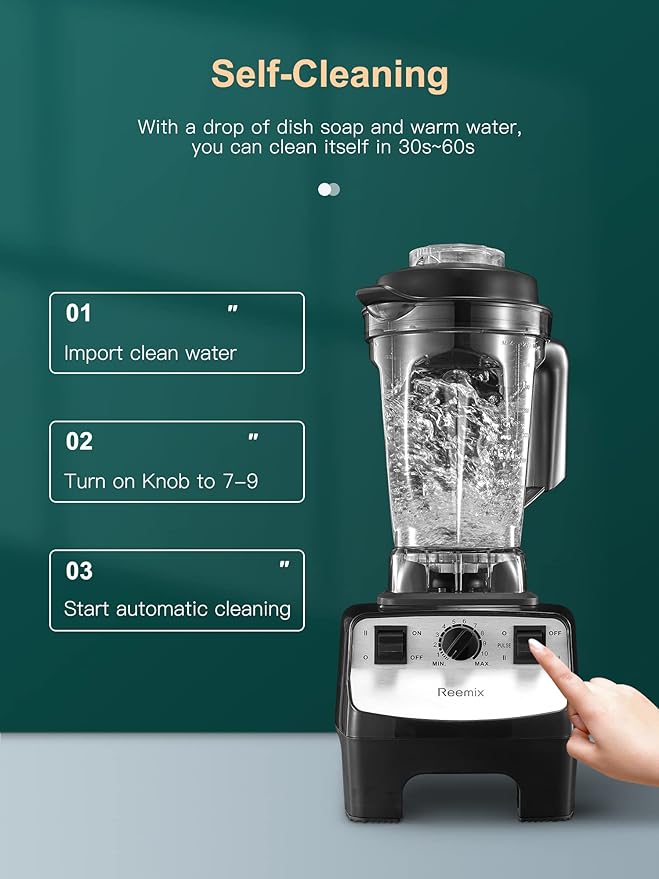 Reemix Counter Blender Smoothie Maker, Professional High Speed Blenders