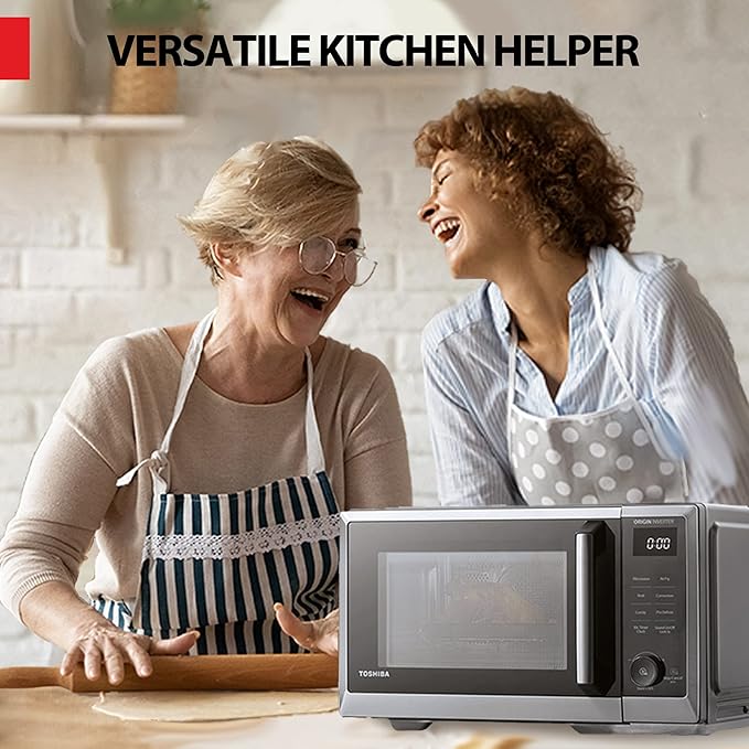 TOSHIBA Inverter Countertop Microwave Oven Air Fryer Combo MASTER Series, Broil, Convection, Speedy Combi, Even Defrost 11.3'' Turntable Sound On/Off, 27 Auto Menu&47 Recipes