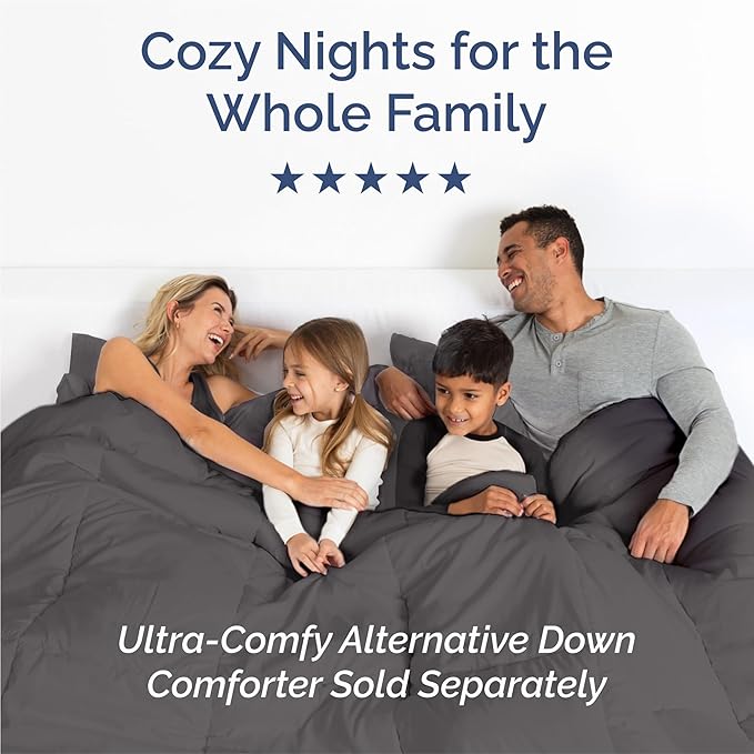 King Size 4 Piece Sheet Set - Comfy Breathable & Cooling Bed Sheets Set - Hotel Luxury Bedding for Women, Men, Kids, Teens, Boys & Girls - Deep Pockets, Ultra-Soft, Wrinkle Free - Oeko-Tex - Dark Grey