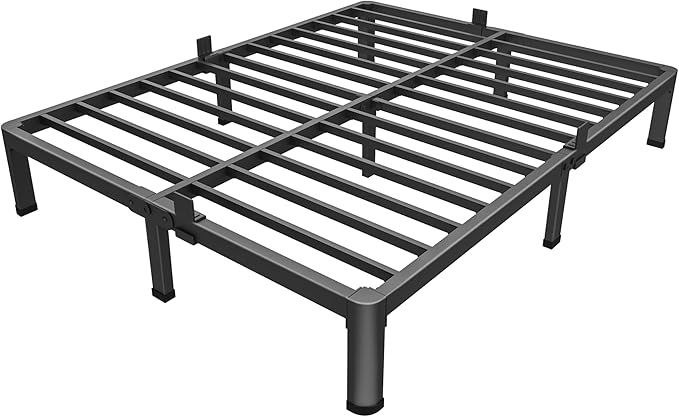 MAF 10 Inch King Metal Platform Bed Frame with Round Corner Legs, 3000 LBS Heavy Duty Steel Slats Support, Noise Free, No Box Spring Needed, Easy Assembly