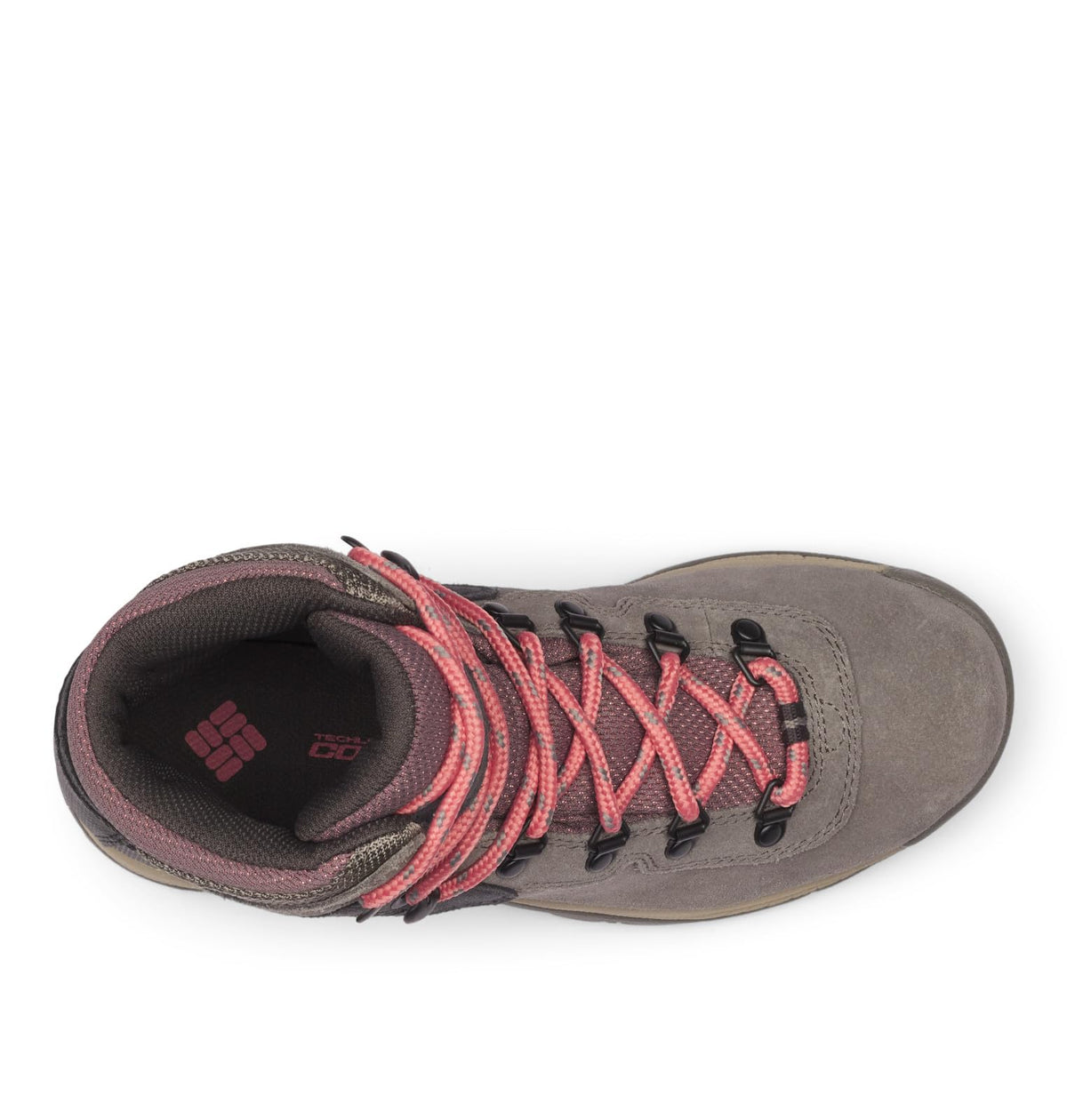 Columbia Womens Newton Ridge Plus Waterproof Amped, Stratus/Canyon Rose, 6 Wide