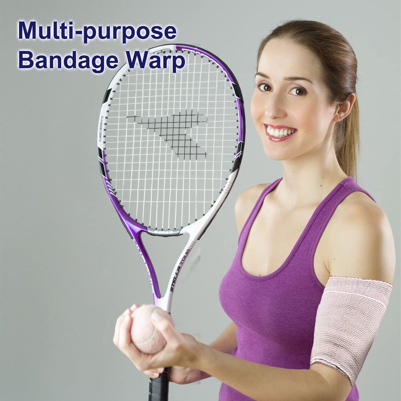 24 Pack Elastic Bandage Wrap 4” Bandage Wrap with Hook and Loop Closure on Both Ends Self Adhesive Bandage Wrap for Sports, Medical, and Injury Recovery
