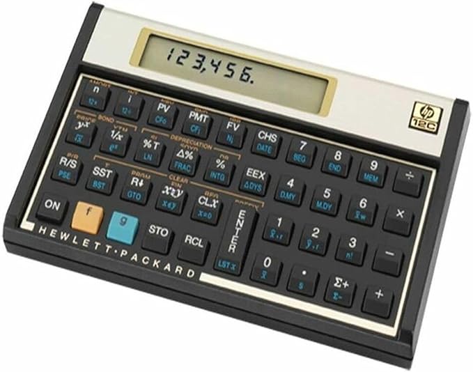 HP 12C Financial Calculator – 120+ Functions: TVM, NPV, IRR, Amortization, Bond Calculations, Programmable Keys (HP)