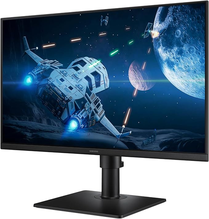 Samsung 24” (S40GD) Borderless Business Monitor with IPS Panel, 100Hz Refresh Rate, Eye Saver Mode, Ergonomic Design, Game Picture Mode, LS24D408GANXGO