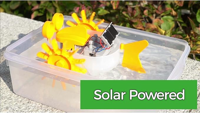 4M: Green Science: Aqua Robot - DIY Water Swimming Fish Toy Robot, Solar & Battery Hybrid Power, STEM Building Craft & Activity Set, Kids Ages 5+