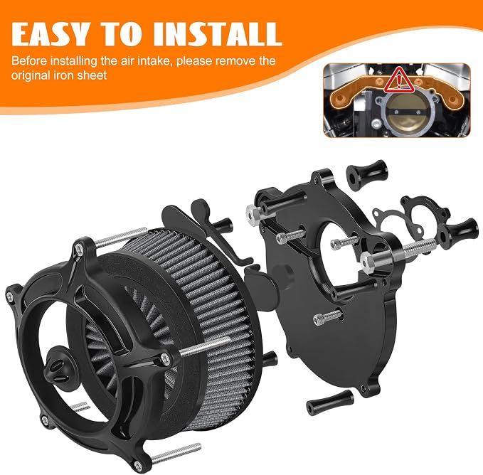 High Flow Air Cleaner Intake Filter Kit Air Filters Cover