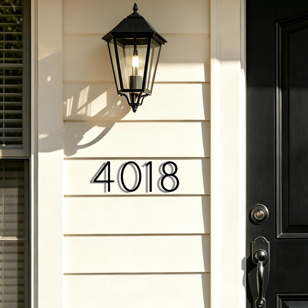 5 Inch House Numbers for Outside, Stainless Steel Floating Address Numbers for House, Modern Black Metal Door Numbers for Mailbox, Wall, Yard, Easy Install with Mounting Kit (3)