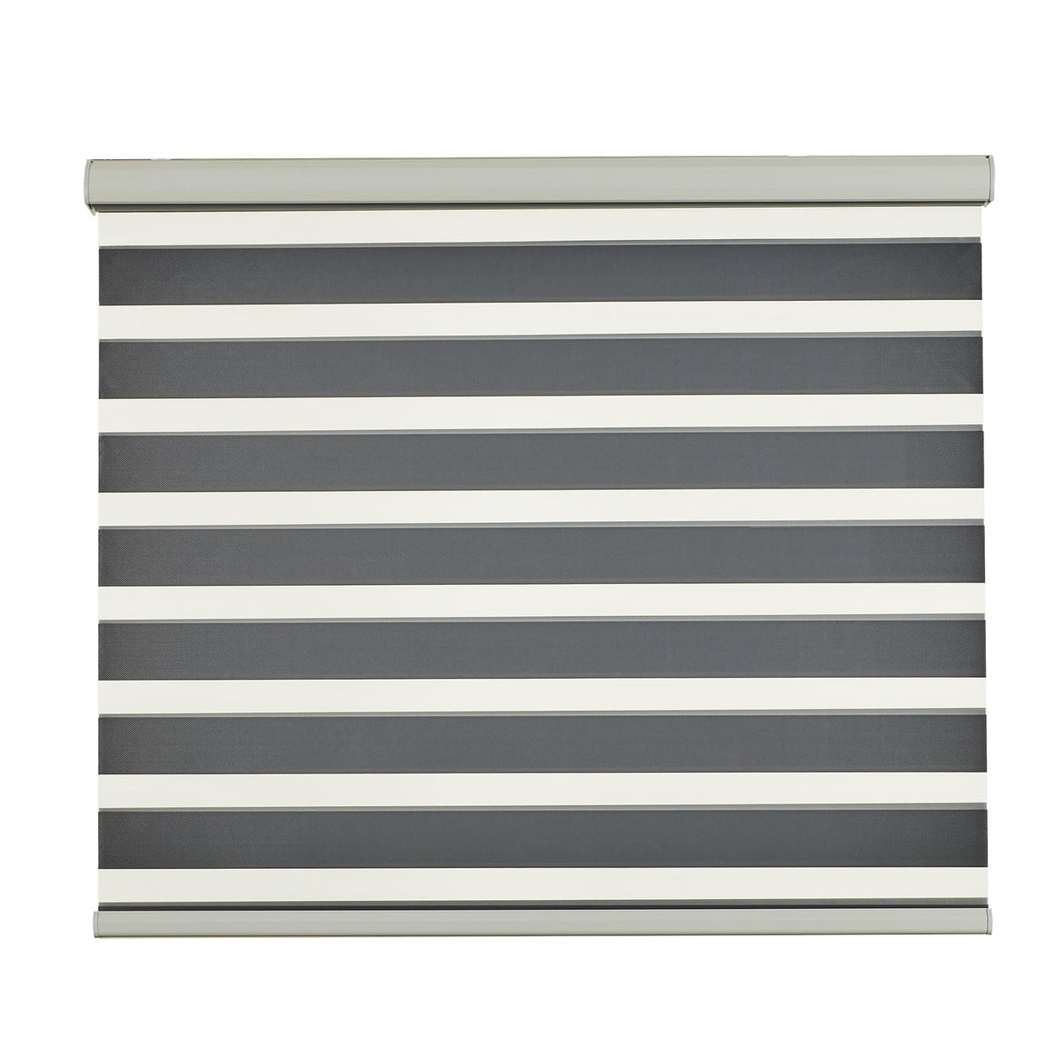 Persilux Cordless Zebra Blinds for Indoor Windows, Free-Stop Zebra Blinds Cordless, Light Filtering Sheer Shades Dual Layer for Day and Night, Zebra Roller Shades for Home (34.25" W X 64" H, White)