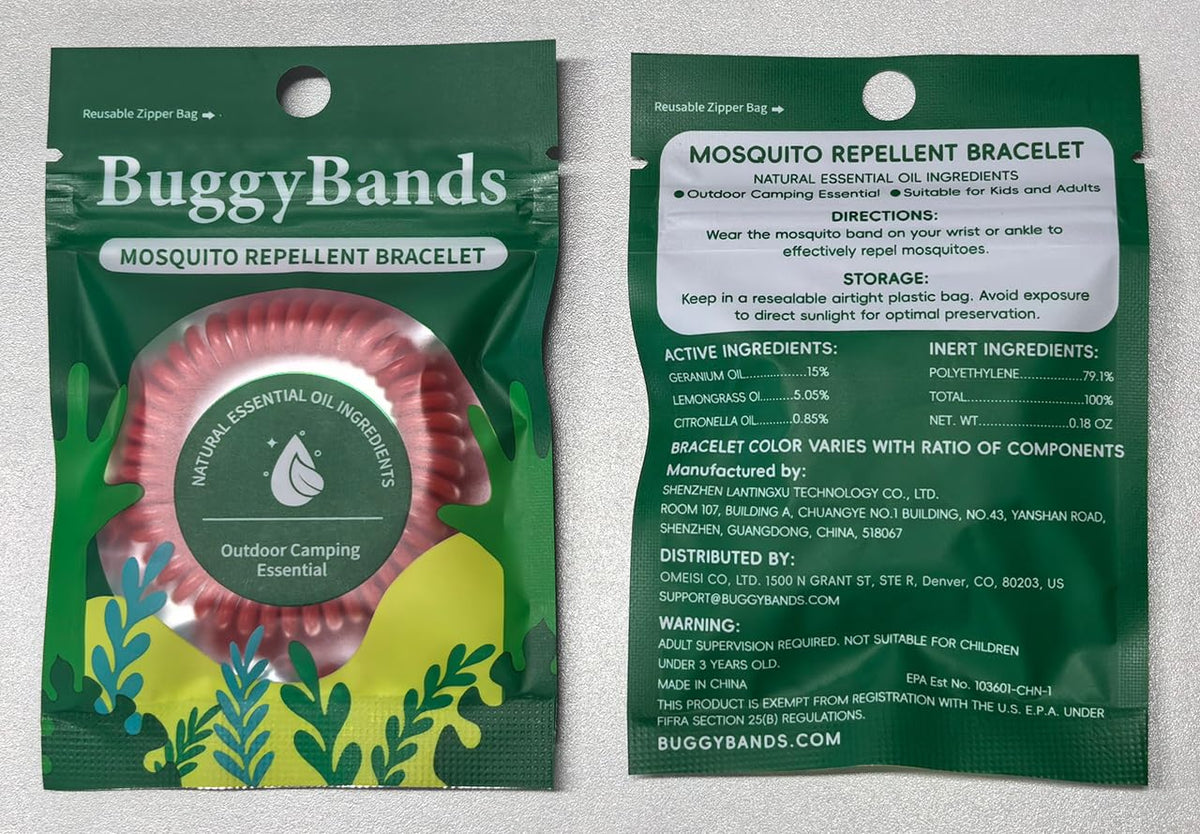 BuggyBands 360 Pack Mosquito Stickers for Kids, with 6 Pack Mosquito Bracelets, Bug Stickers Natural DEET - Free, Plant Ingredients, Mosquito Patches for Outdoor Camping