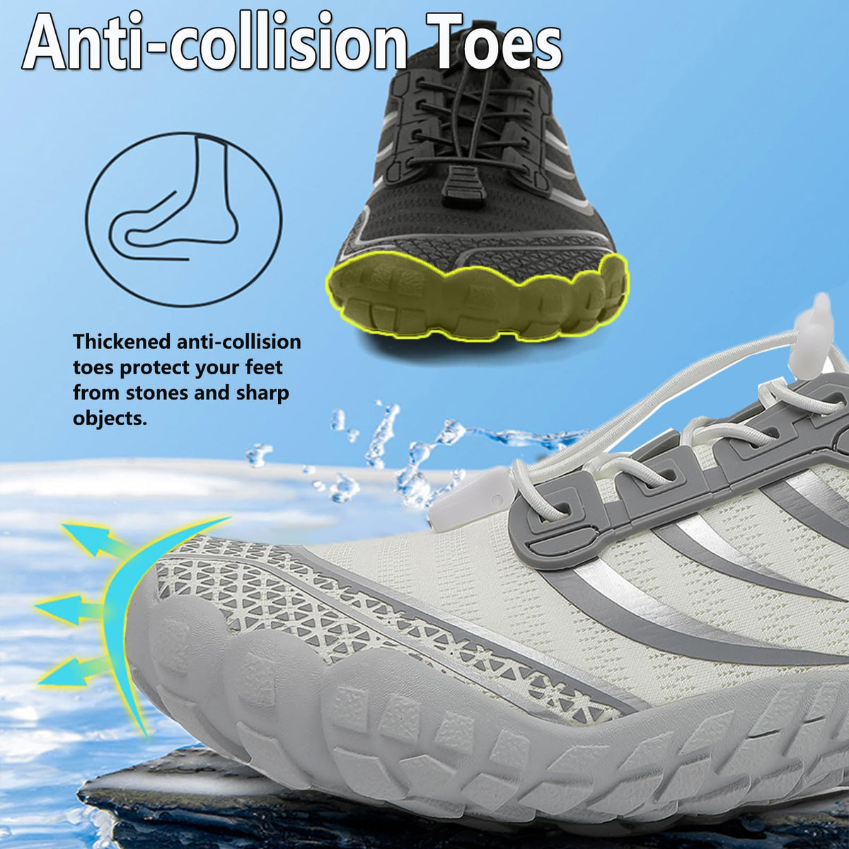 Water Shoes for Women Men Barefoot Shoes Quick Dry Aqua Outdoor Sports for Swim Pool Beach Surf Walk Water Yoga River Lake Hiking Kayaking
