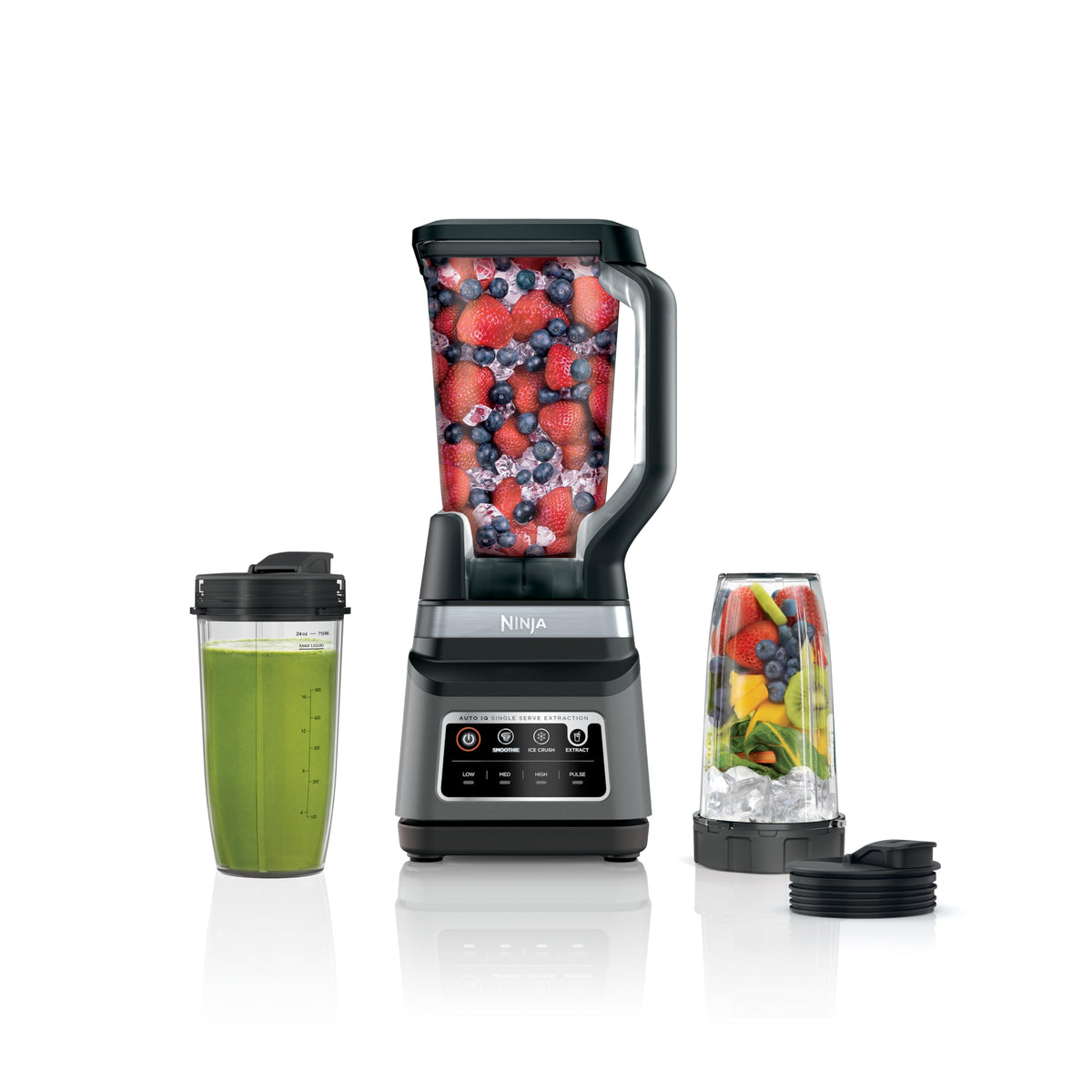 Ninja BN751 Professional Plus DUO Blender, 1400 Peak Watts, 3 Auto-IQ Programs for Smoothies, Frozen Drinks & Nutrient Extractions, 72-oz. Total Crushing Pitcher & (2) 24 oz. To-Go Cups, Black