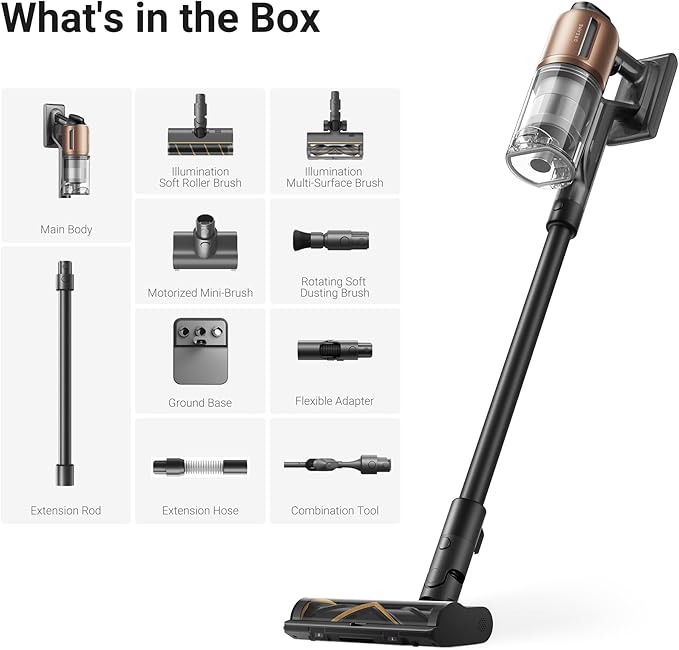 DREAME Z20 Cordless Vacuum Cleaner, Smart Vacuum Cleaner with 250AW Powerful Suction, Up to 90 Minutes Runtime, Versatile for All Surfaces, Handheld Feature for Hard Floors, Carpets & Sofas