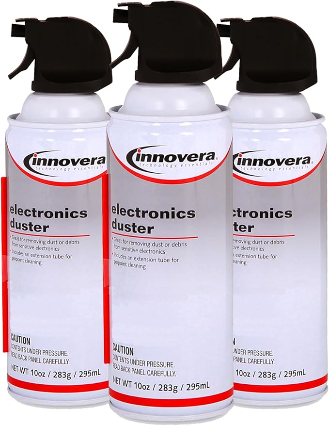 Innovera Canned Air Duster Cleaner, 10 Oz Can, 3 Pack