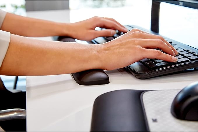 3M Gel Wrist Rest for Keyboards, Soothing 3M Gel Technology and Satin Smooth Cover for All Day Comfort and Support, Durable and Easy to Clean, 19", Black (WR85B)