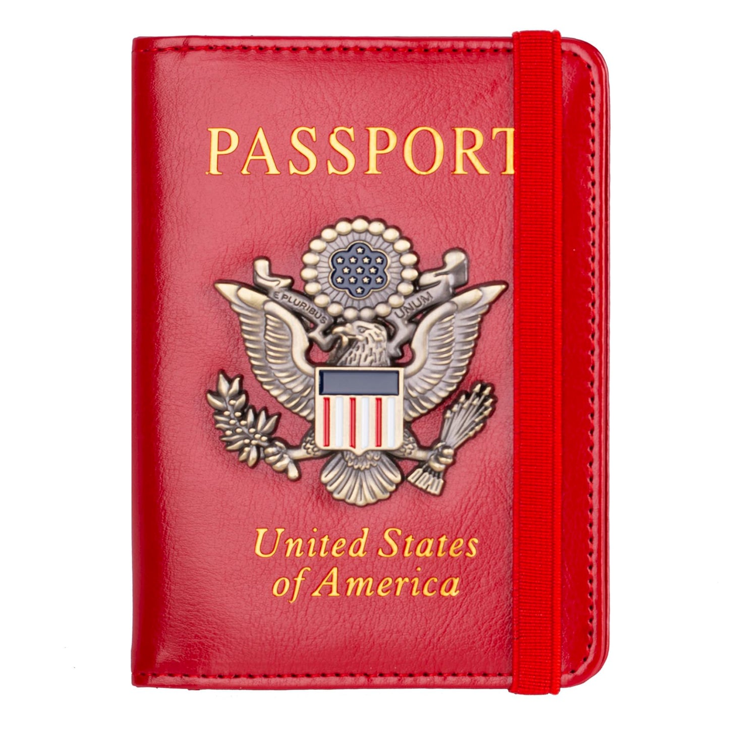 TOURSUIT RFID Passport and Vaccine Card Holder Combo, Travel Document Case Cover, Leather Wallet Organizer Women with Vax Vaccination Protector Slot (Rose Gold)