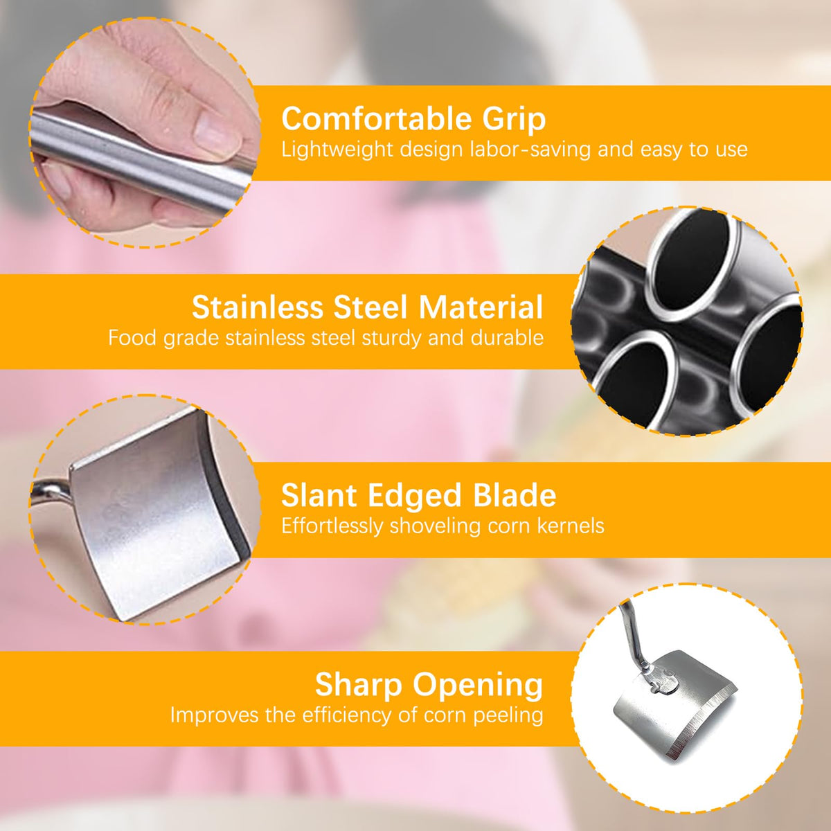 Stainless Steel Corn Peeler