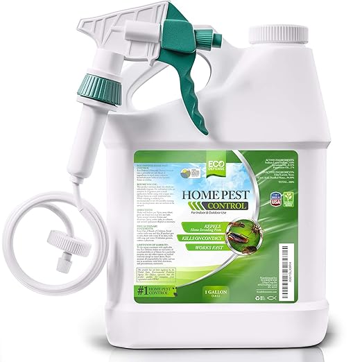 Eco Defense Biobased Pest Control Spray - Ant, Roach, Spider, Bug Killer and Repellent - Natural Indoor & Outdoor Bug Spray - Child & Pet Friendly (1 Gallon)