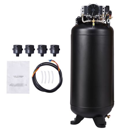 80 Gallon Air Compressor, 6.5HP 15.5SCFM@90 PSI, 145PSI Oil Free Stationary Air Compressor Tank, 86dB Ultra Quiet Compressor for Industrial Manufacturing, Construction Sites, Auto Repair