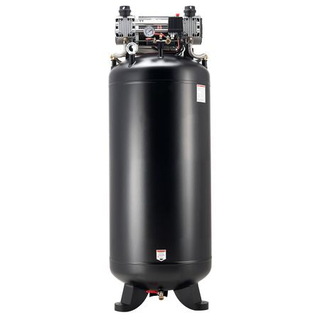 80 Gallons Heavy-Duty Air Compressor, 5HP 13.5SCFM at 90PSI Air Compressors Max 145PSI Pressure, Oil-Free Compressor Tank for Industrial Manufacturing, Large Workshops (230V 3-Phase, No Plug)
