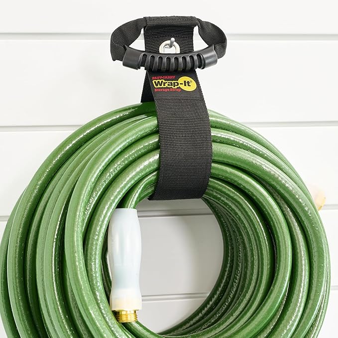 Easy-Carry Wrap-It Storage Straps - 28” (2-Pack) Black with Grommet - Cord Wrap and Hose Organizer for Your RV Tool Kit