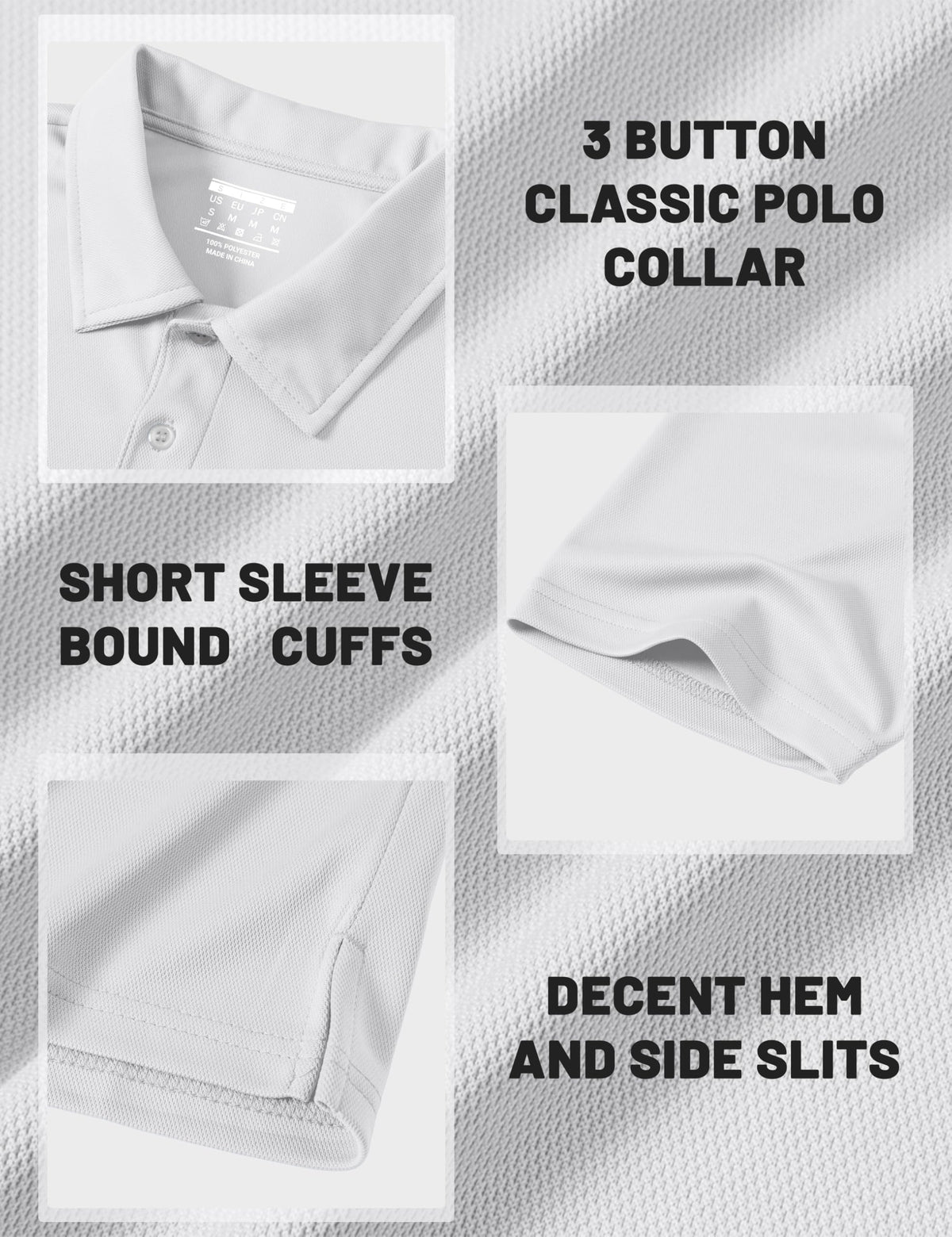 MAGCOMSEN Men's Polo Shirts Short Sleeve Athletic Pique Golf Shirt Dry Fit Performance Casual Work Polos for Men