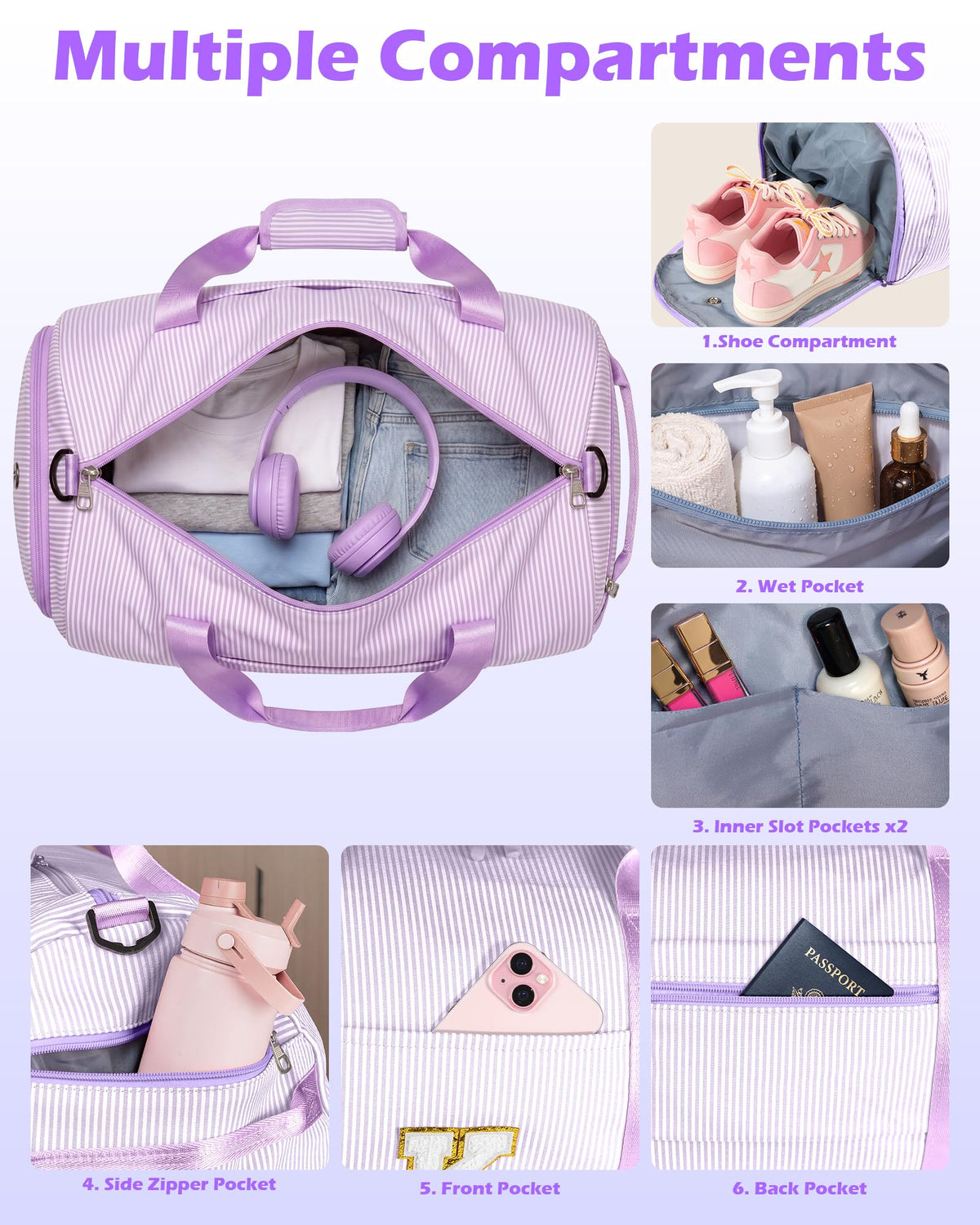 Vogewood Gift for 4 Year Old Girl, Girls Travel Duffle Bag, Kids Duffle Bag
