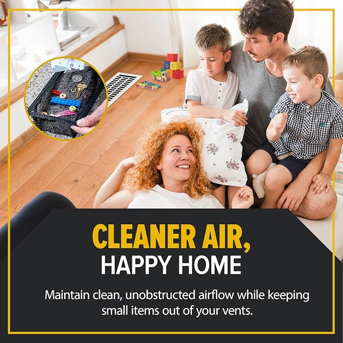 HAAK - Floor Vent Cover Trap, Durable Screen That Attaches Easily to Vent Covers