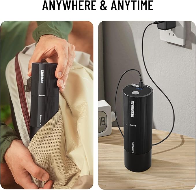 STARESSO D6E PLUS Portable Electric Coffee Grinder, Easy to Use