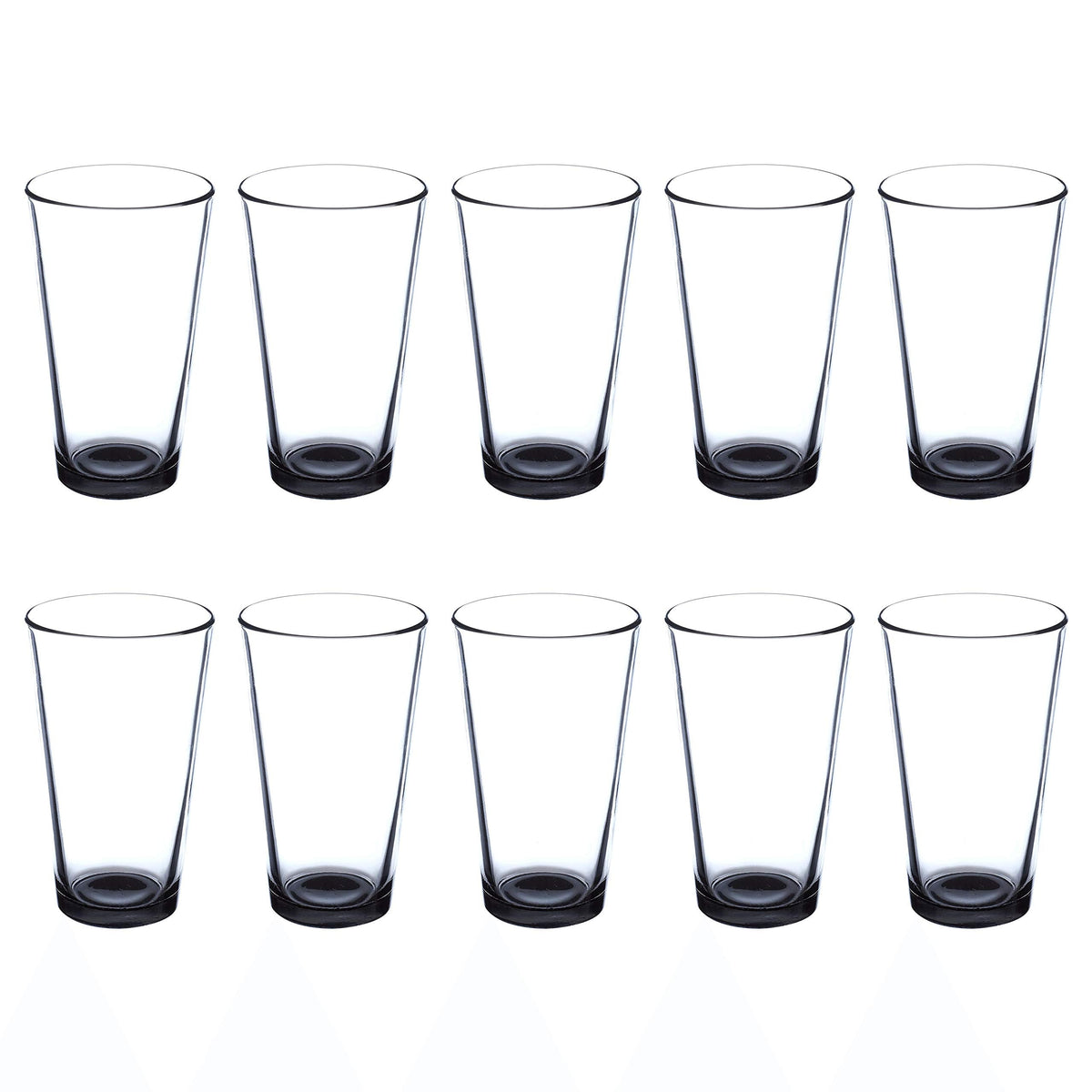 Libbey Pint Glass 16 oz. Set of 10, Bulk Pack - Beer Glasses, Heavy Duty Drinkware - Clear