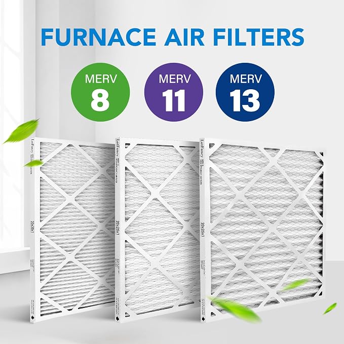 LotFancy 20x25x1 Air Filter MERV 13 4-Pack, Electrostatic Pleated HVAC Furnace
