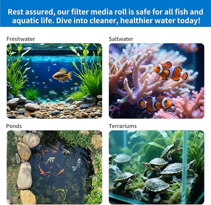 2" Thick Koi Pond Filter Pad, Pond Filter Media, Pond Filter Material