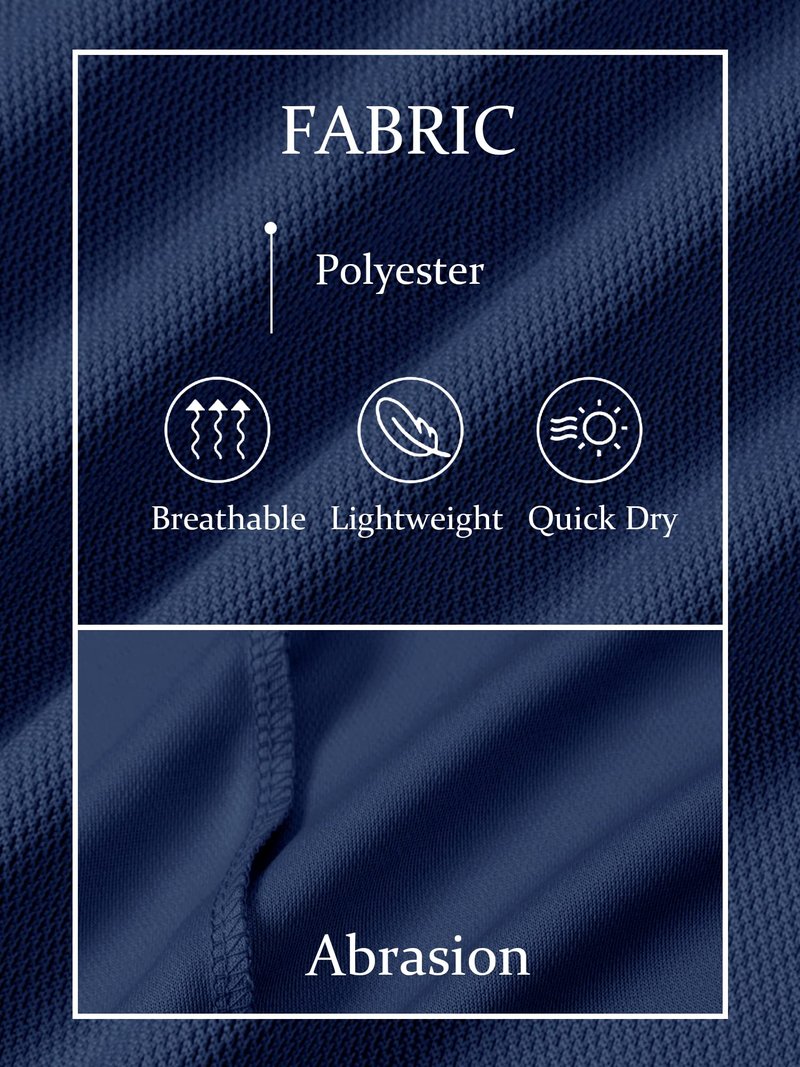 TACVASEN Mens Golf Shirt Dry Fit Mens Polo Shirts Short Sleeve Performance Golf Polos for Men with Collar Work Shirts Navy, M